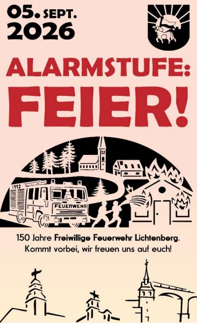 Plakatmotiv 150 Jahre Freiwillige Feuerwehr Lichtenberg